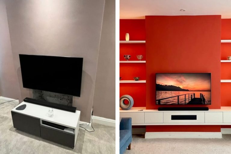 Vibrant alcove TV space – Victoria