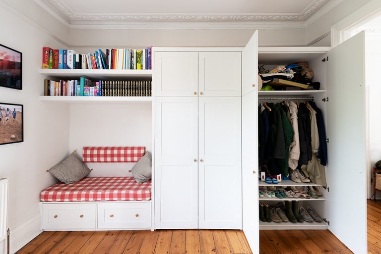 Bespoke wardrobe with multi functional purposes.