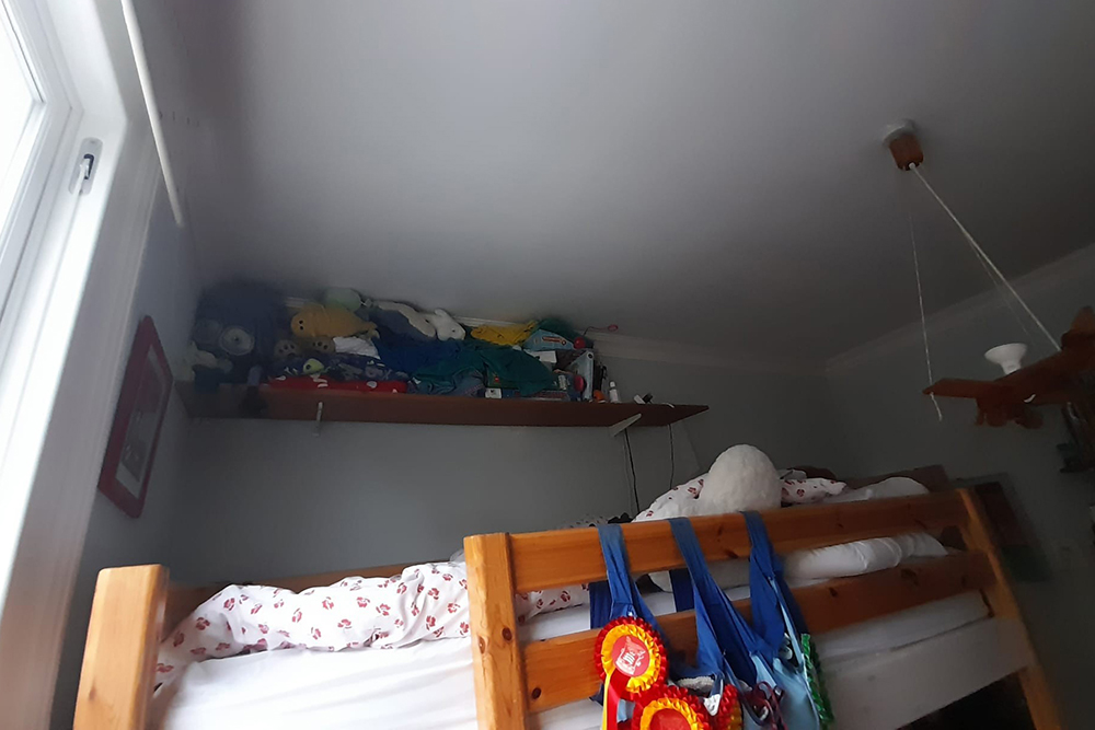 Before picture of a kids bed