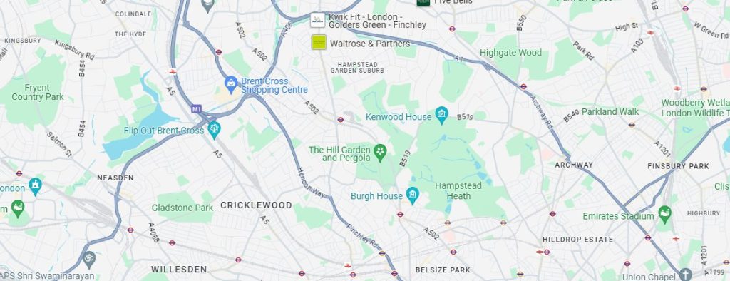 Map of Highgate