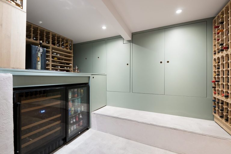 Storage cupboards in basement