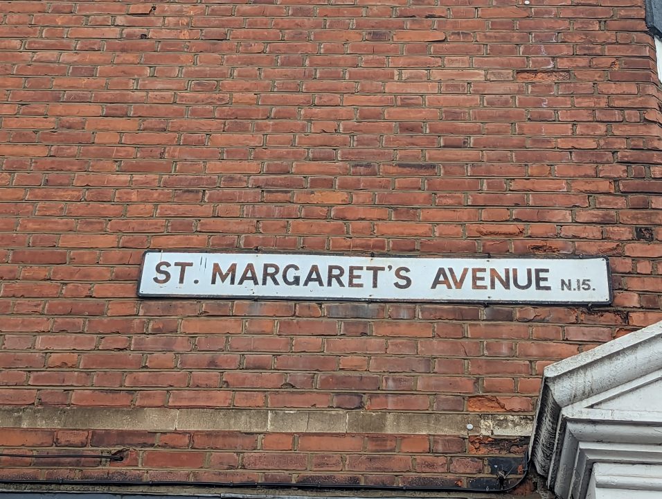 Road name in Haringey where we did some carpentry..