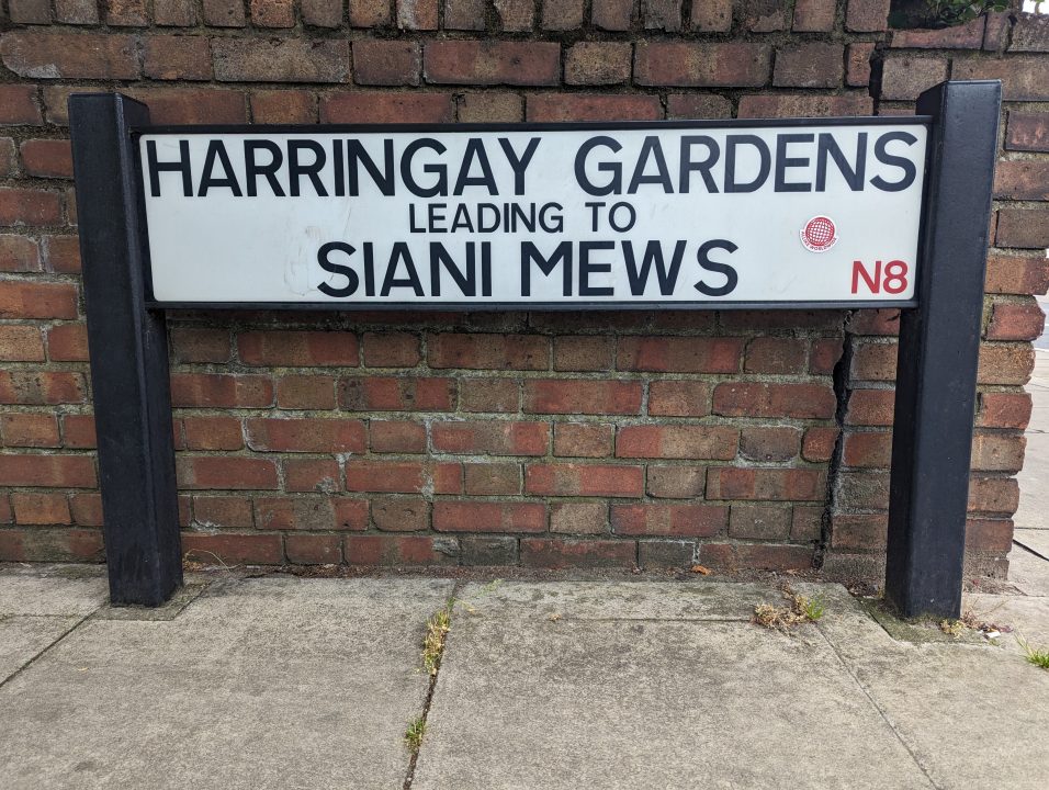 Road name in Haringey..