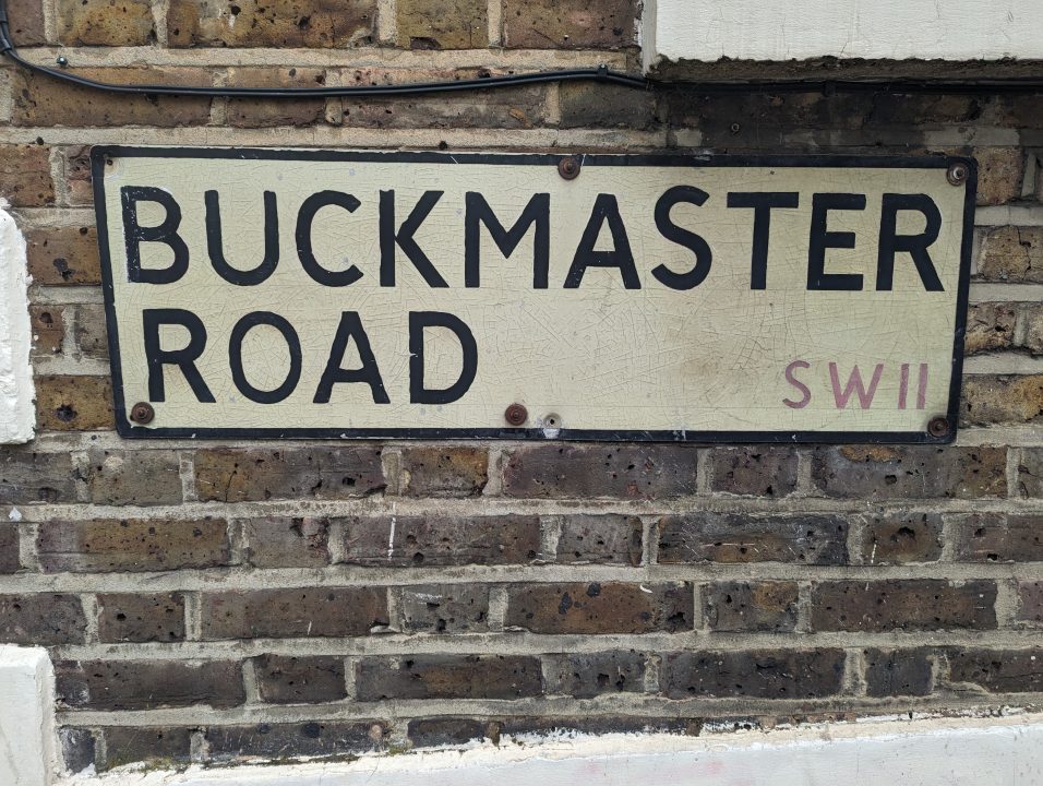 A road name in Clapham where we did carpentry