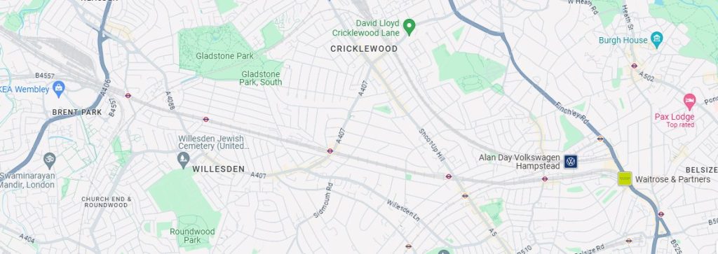 Map of Cricklewood