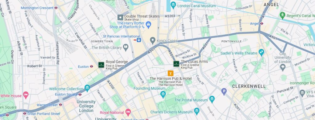 Map of Kings Cross