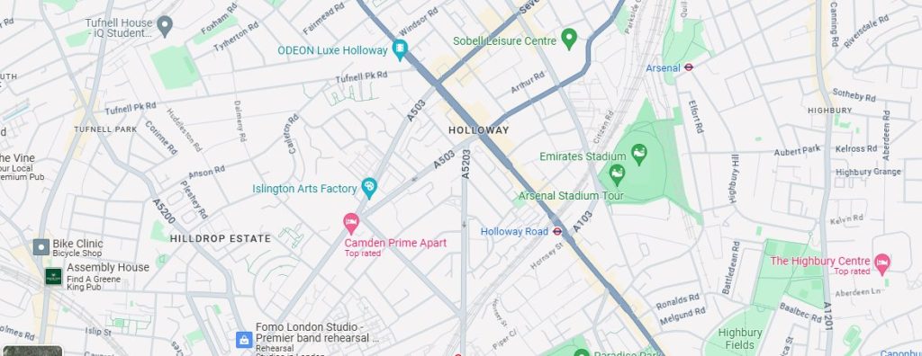 Map of Holloway