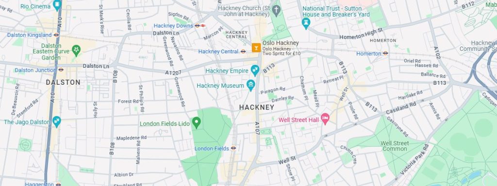 Map of Hackney