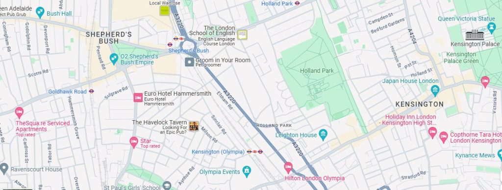 Map of Holland Park