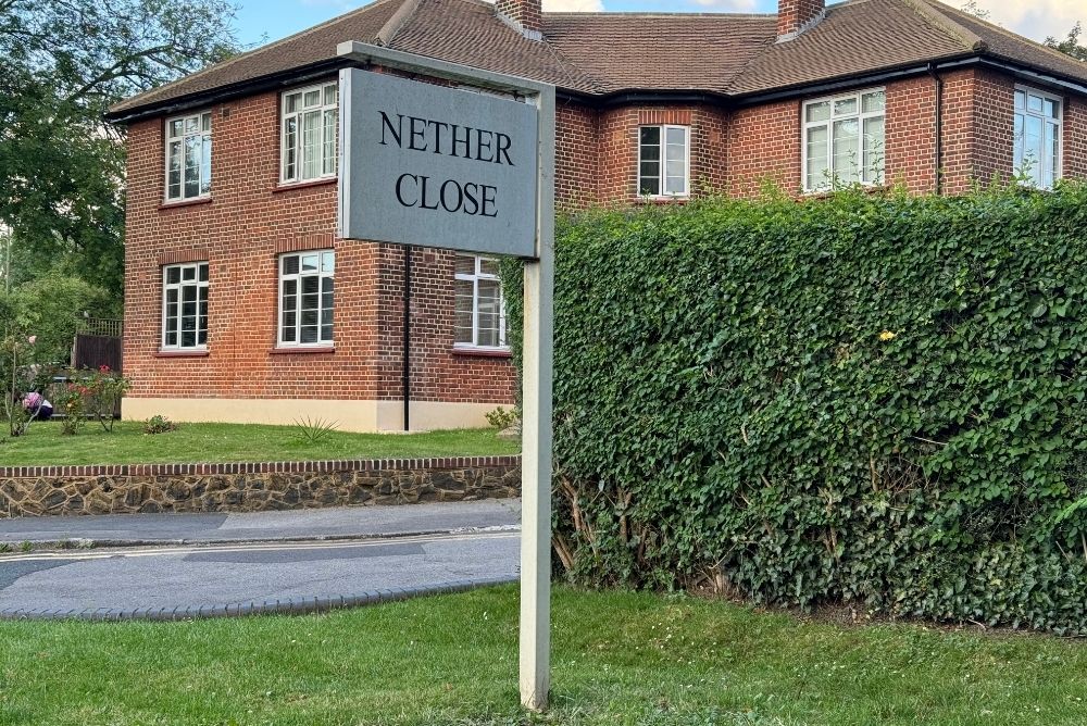 White sign in Finchley