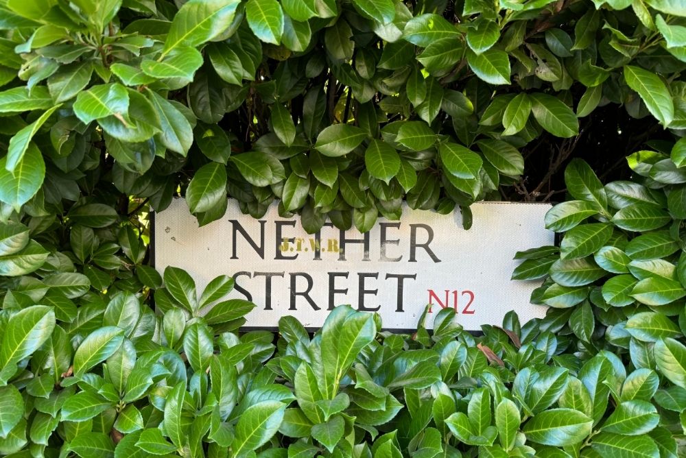 Road sign called Nether Street