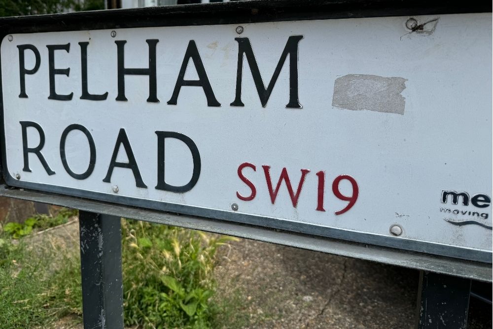 Street sign called Pelham Road in Wimbledon