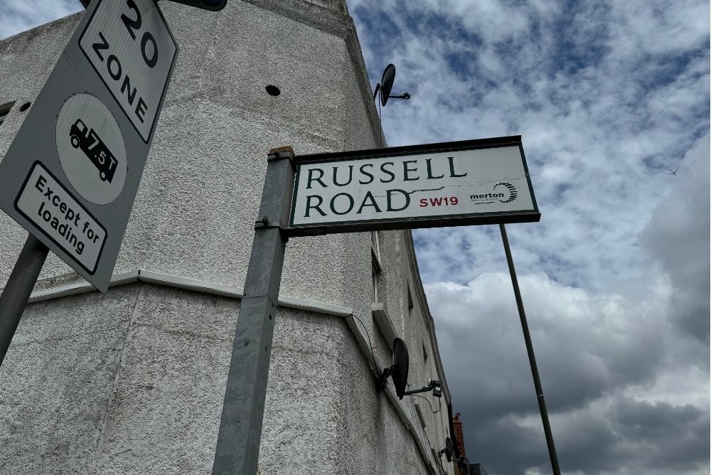 Road called Russel road in Wimbledon