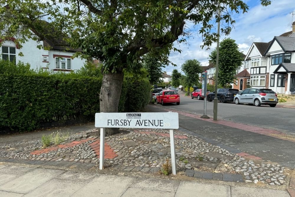 Road name near our clients house