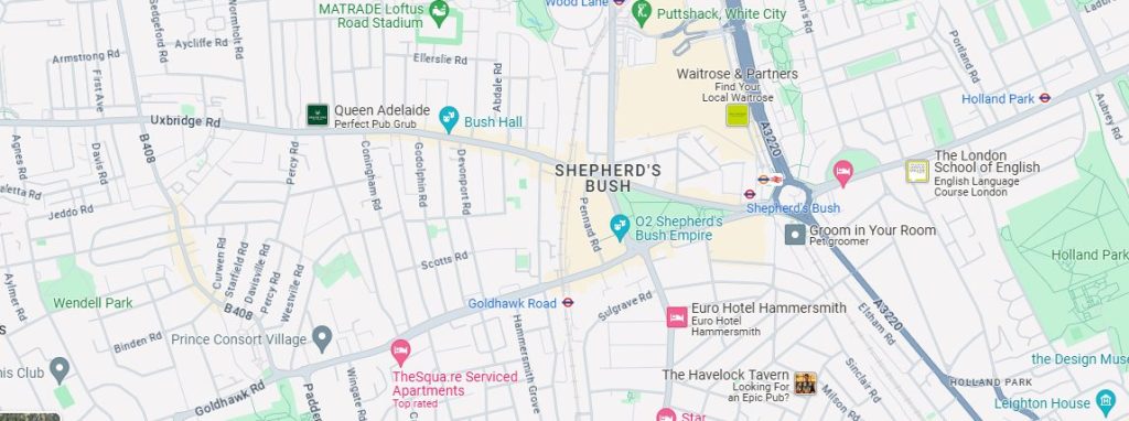 Map of Shepherds Bush