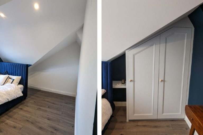 Slanted wardrobe for loft bedroom – Richmond