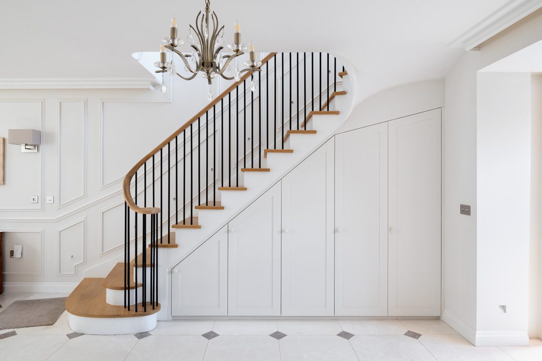 Fitted under stairs cupboards with 5 doors