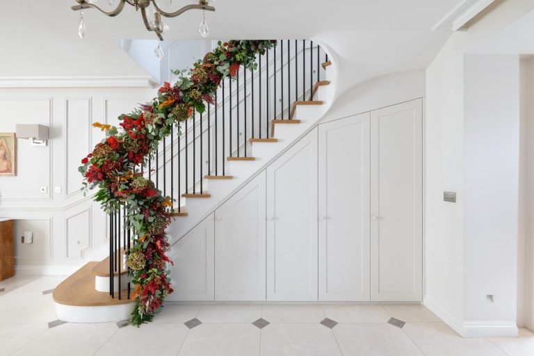 Built in under stairs storage cupboards