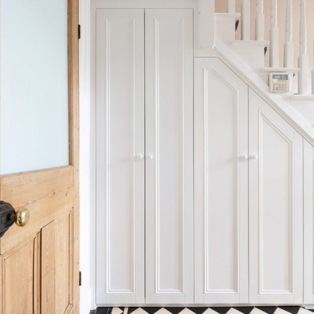 White under storage wardrobe with 5 doors